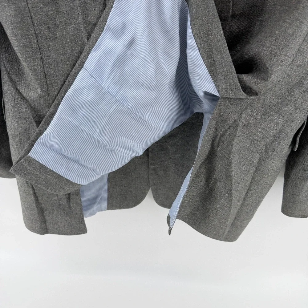 Jos. A. Bank Sport Coat Mens 42L Gray 100% Silk Signature Collection Blazer